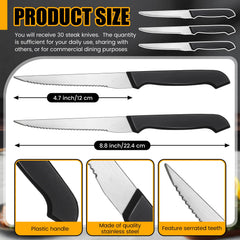 Therwen 8.8 inch overall steak knives close up