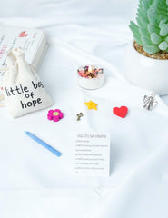 Sachet contents star candle angel flower key heart