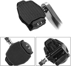 Pedal plate installation and removal concept image with front insert and rear clip