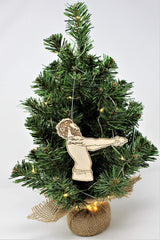 Portland studio hand-made birch wood ornament 3x3 inches