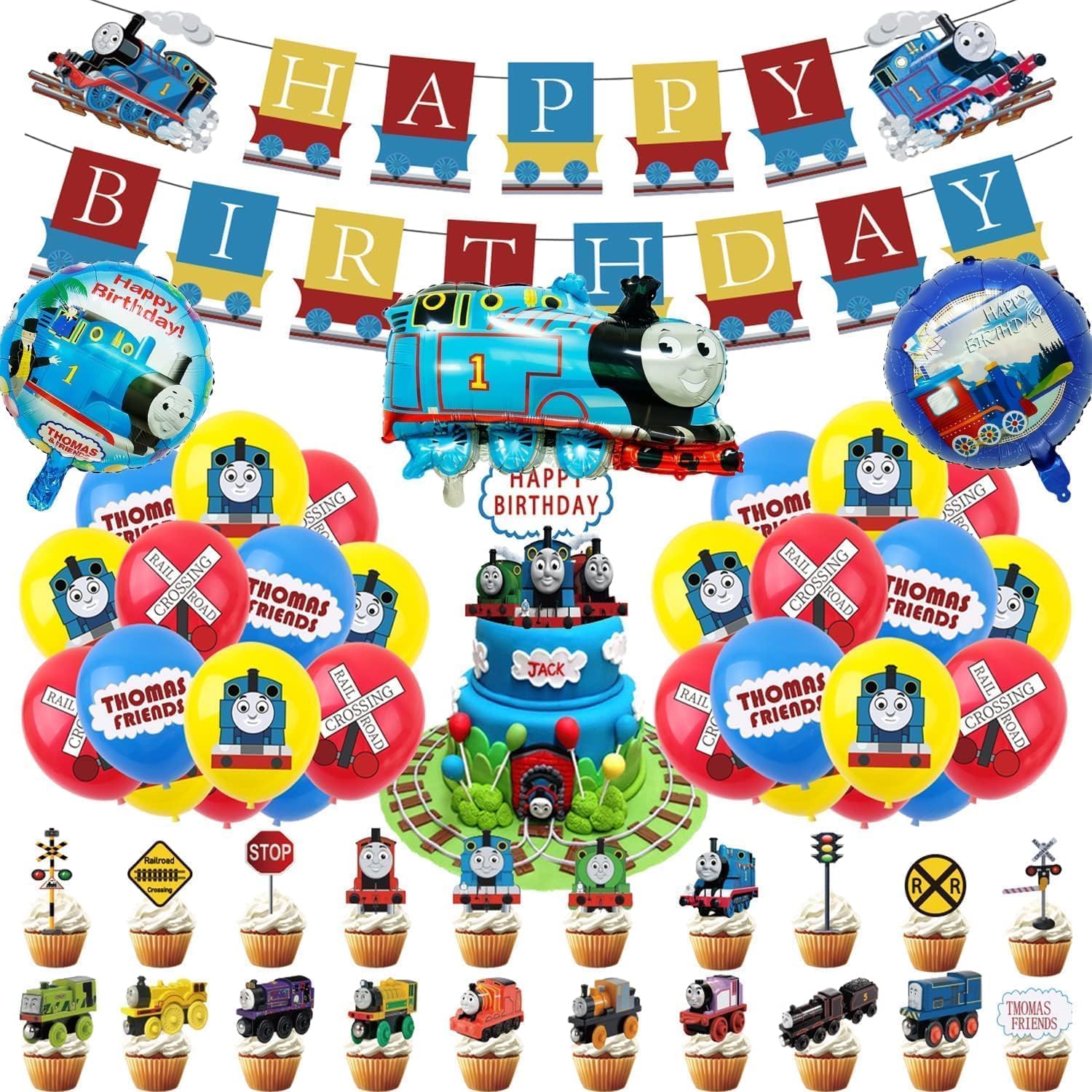 Thomas Train birthday party banner for decorations