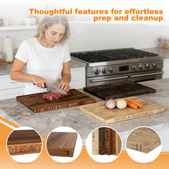 Fruits and Vegetables board from Book Cutting Board Set
