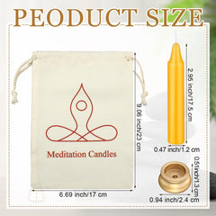 Brass taper holder for meditation candles