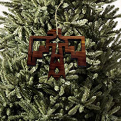 Laser engraved cedar ornament made in the USA