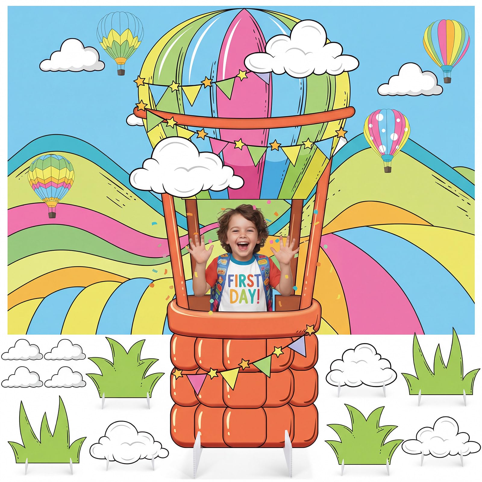 Thyle graduation decorations kit backdrop with multicolored decor