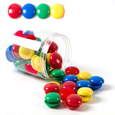 Tiberham 80 pack red 20mm round magnetic button on surface