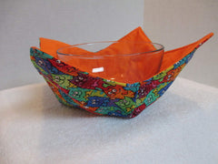 Tie Dye Packed Cats Soup Bowl Cozy textile detail