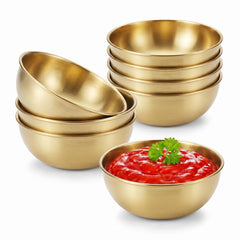 tifanso 8-piece stainless steel dipping bowls set for sauces and condiments