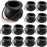 TIHOOD 12pcs mini black cauldrons for small treats