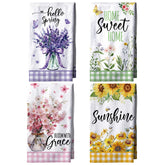 tineit spring kitchen towels 18x26 4pc laid out