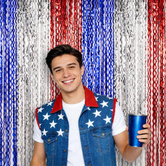 Tinsel foil fringe curtain shiny backdrop for party