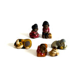 Tiny African Peruvian Nativity Set six-piece indoor figurines