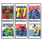 TinyMollo soccer wall art set six unframed 8x10 posters