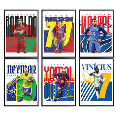TinyMollo soccer wall art set six unframed 8x10 posters