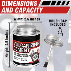 Fast drying tire repair cement that vulcanizes at room temperature