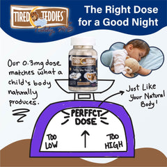 Tired Teddies 90 count melatonin kids chewables bottle