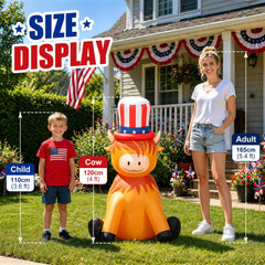 Weatherproof 210T polyester Highland Cow inflatable by TISEJOY