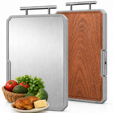 Titanium cutting board with smooth titanium surface
