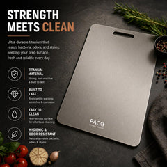 18x12 inch titanium cutting board work area