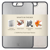 titanium cutting board double sided 15x10 surface