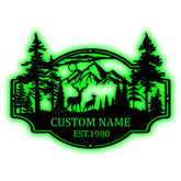 TIZE deer metal sign LED 8 inch size with USB power