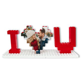 TM TEEMAN personalized photo blocks product image heart shaped puzzle for couples