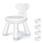 Toddler Chair for Table white plastic with ergonomic backrest