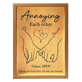 Together Forever first kiss frame light box close up