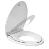 Toilet Seat elongated with built in toddler seat for family use