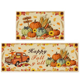 TOLDATLI Fall Kitchen Rugs pumpkin truck design 17x29 mat