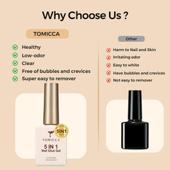 Long lasting hold up to 4 weeks nail glue