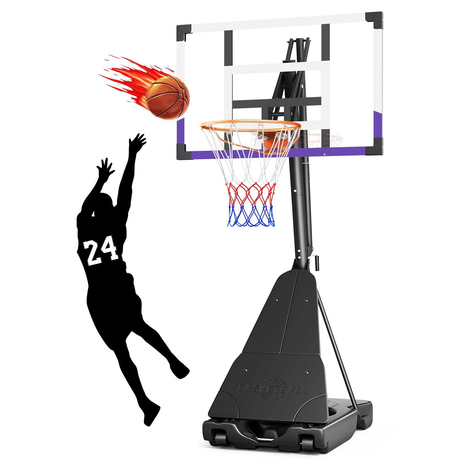 TONBUX basketball hoop outdoor 44 inch backboard setup