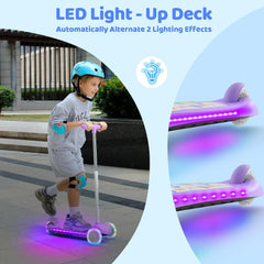 TONBUX Kids Scooter purple detachable handlebar