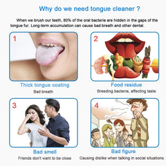 Tongue Scraper Cleaner adults kids with carrying cases