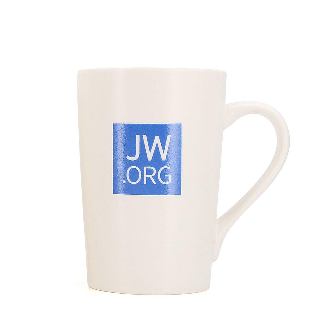TONOS JW.ORG logo print mug white ceramic 12 ounce