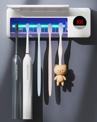 Toothbrush Holder wall mounted white in bathroom