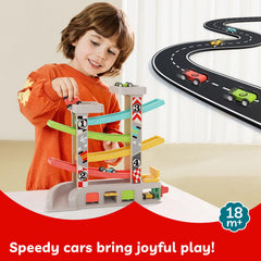 Top Bright race track toy for toddlers age 2-4 close up view