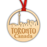 Toronto Christmas Ornament wooden skyline Baltic Birch