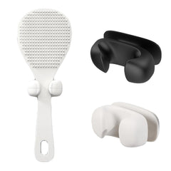 TorSor rice scoop holder 2 pack black and white