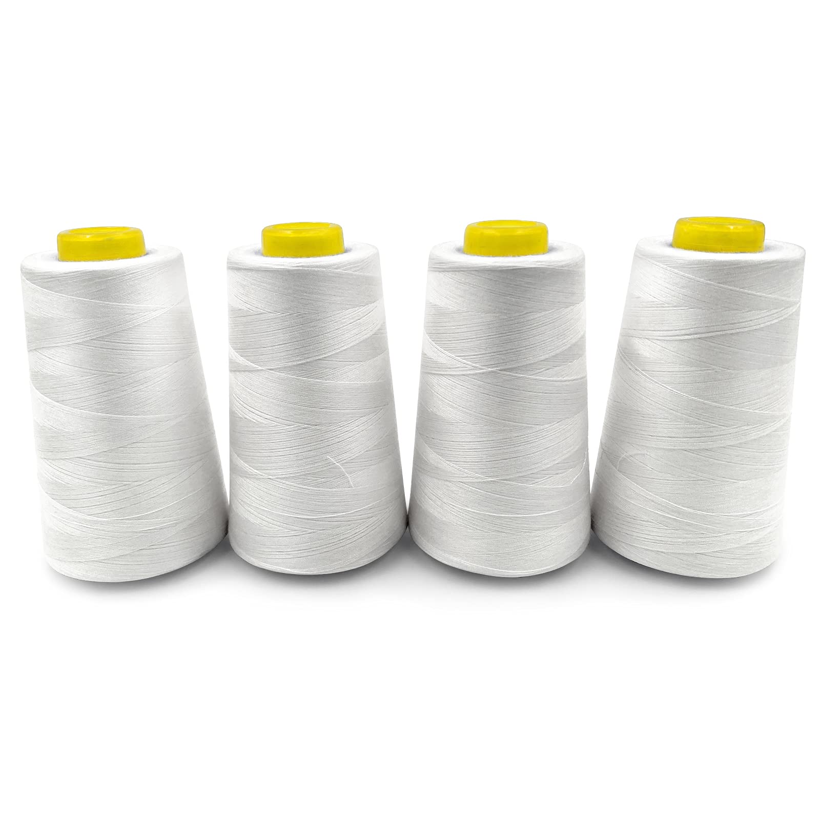Tortoise 4 cones 3000 yards each white polyester thread
