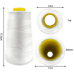 Tortoise total 12000 yards white polyester sewing thread