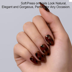 Tortoiseshell press on nails 150pcs package