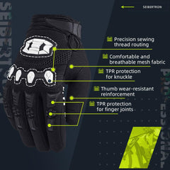 Touch Recognition index finger feature size M Black racing gloves
