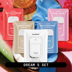 Touchland Dream 5 berry bliss scented hand sanitizer mist