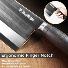 Dual finish blade satin upper and polished lower for easy release