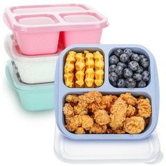 TOUWMX Bento Box For Kids four pack color options pink beige blue green