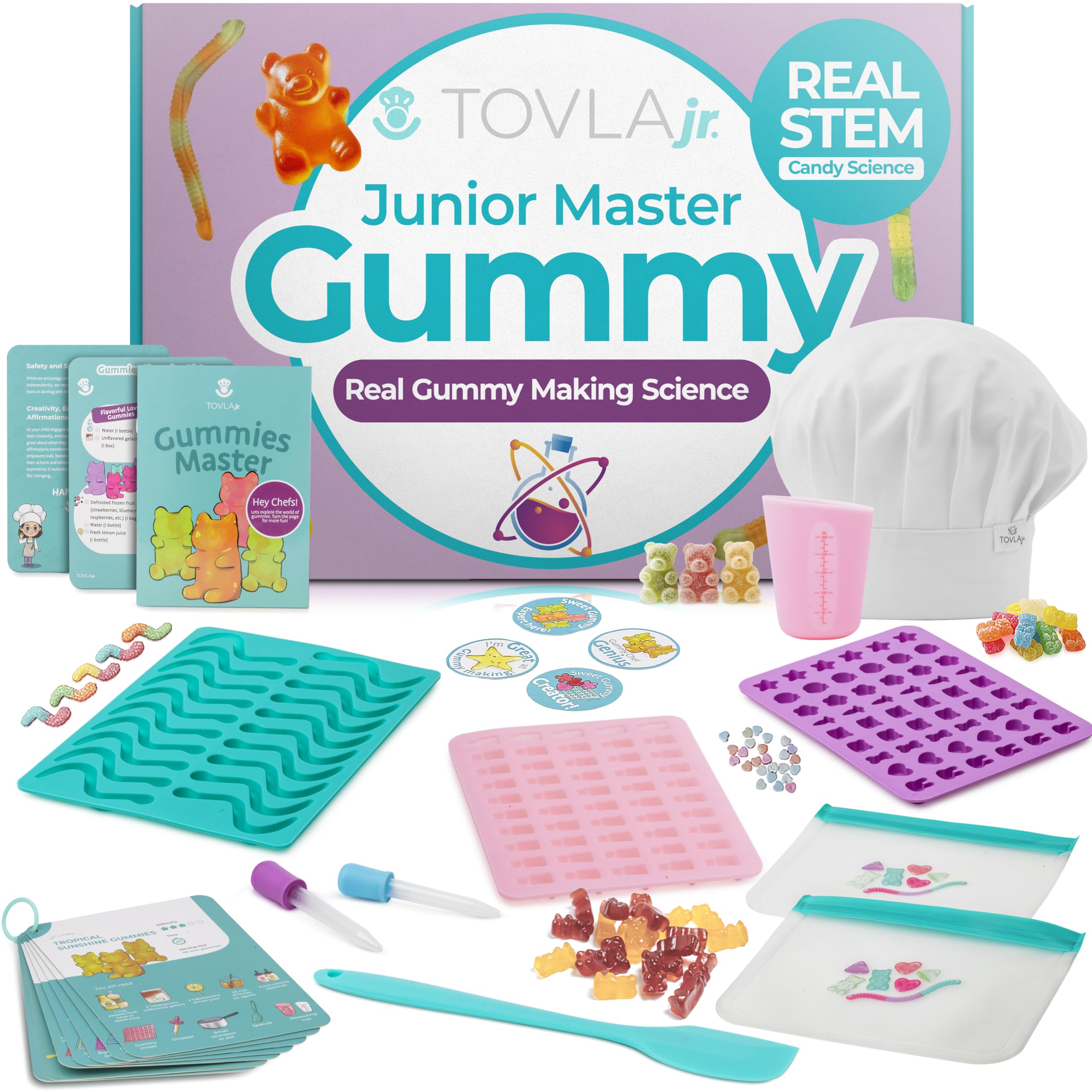 Tovla Jr kids gummy making kit with bear and worm molds