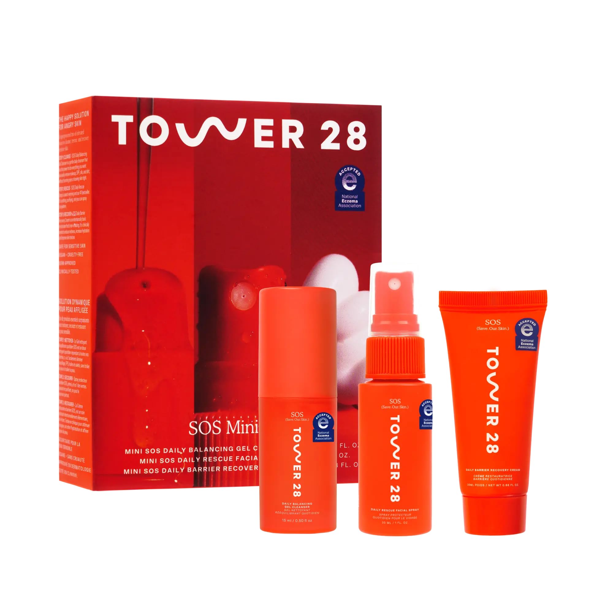 Tower 28 SOS skincare minis travel set box