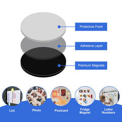 Flexible rubber magnet material with adhesive backing