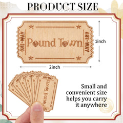 Wood town tickets 12 pack for romantic gifts